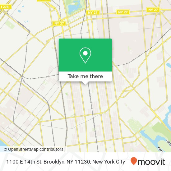 1100 E 14th St, Brooklyn, NY 11230 map