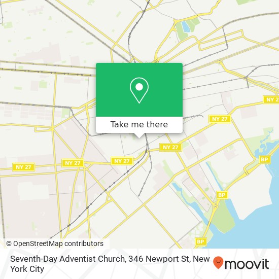 Mapa de Seventh-Day Adventist Church, 346 Newport St