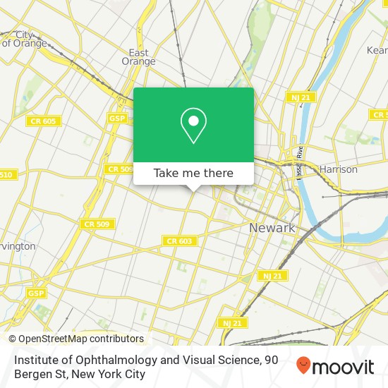 Institute of Ophthalmology and Visual Science, 90 Bergen St map