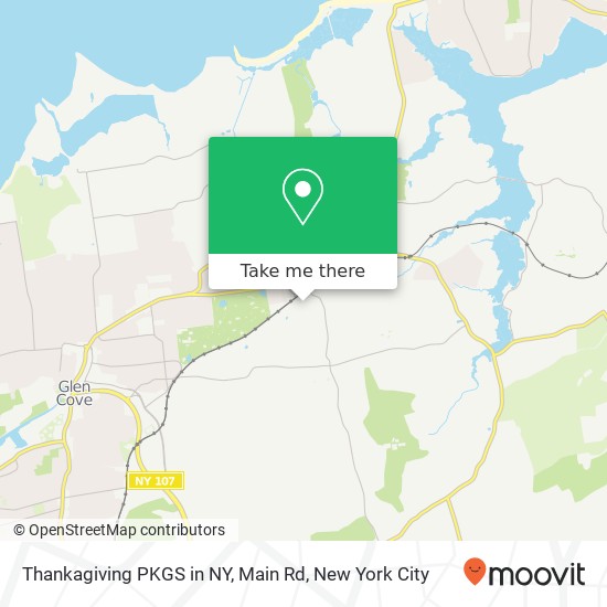 Mapa de Thankagiving PKGS in NY, Main Rd