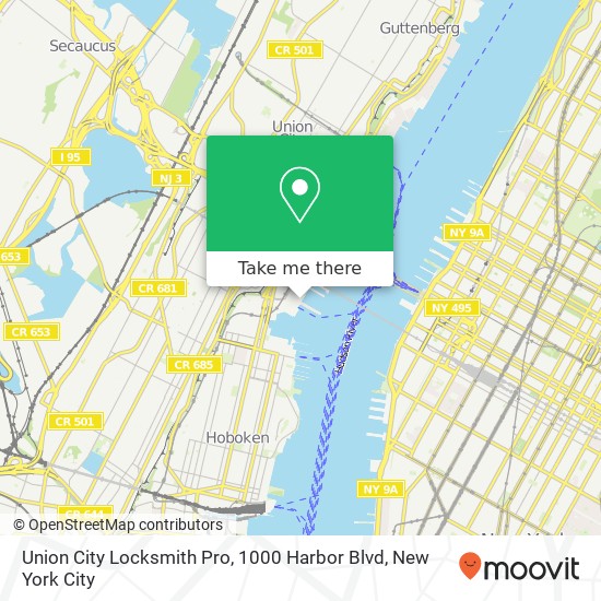 Mapa de Union City Locksmith Pro, 1000 Harbor Blvd