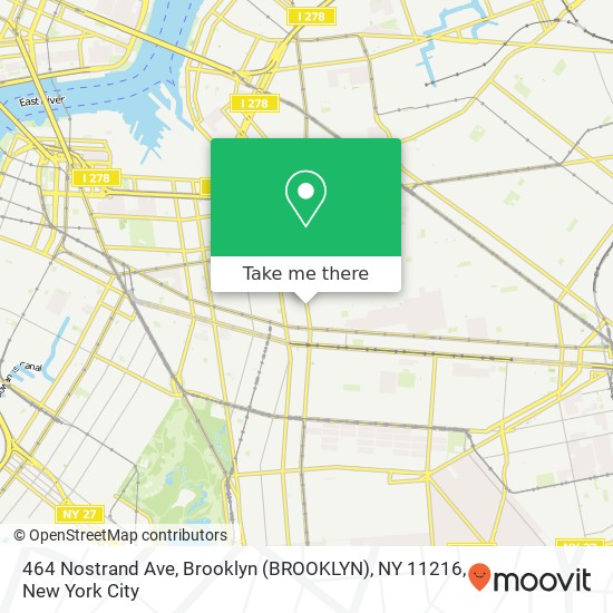 464 Nostrand Ave, Brooklyn (BROOKLYN), NY 11216 map