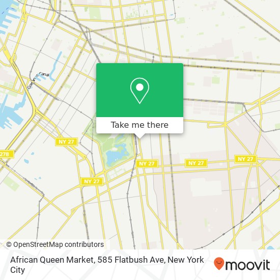 African Queen Market, 585 Flatbush Ave map