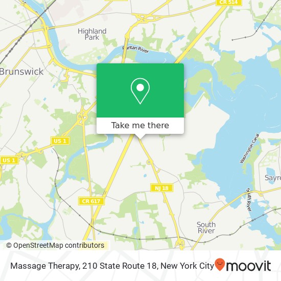 Massage Therapy, 210 State Route 18 map