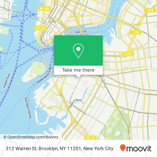 Mapa de 312 Warren St, Brooklyn, NY 11201