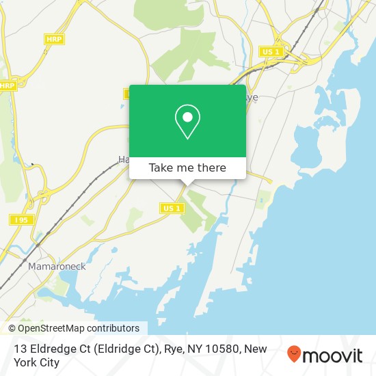 13 Eldredge Ct (Eldridge Ct), Rye, NY 10580 map