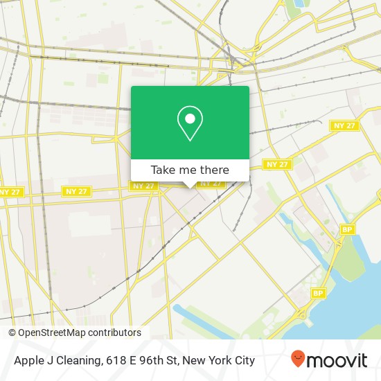 Mapa de Apple J Cleaning, 618 E 96th St