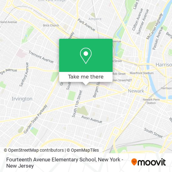 Mapa de Fourteenth Avenue Elementary School