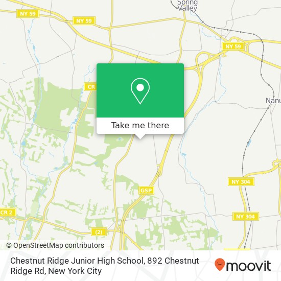 Mapa de Chestnut Ridge Junior High School, 892 Chestnut Ridge Rd