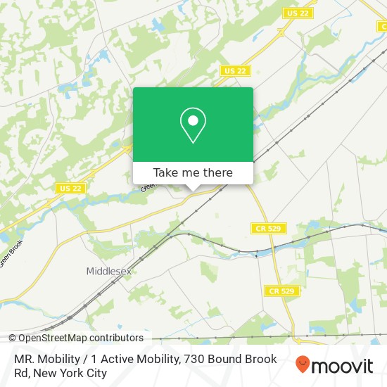 Mapa de MR. Mobility / 1 Active Mobility, 730 Bound Brook Rd
