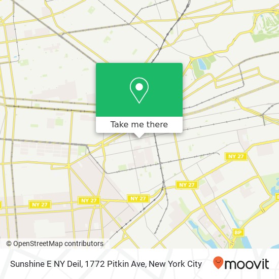 Sunshine E NY Deil, 1772 Pitkin Ave map