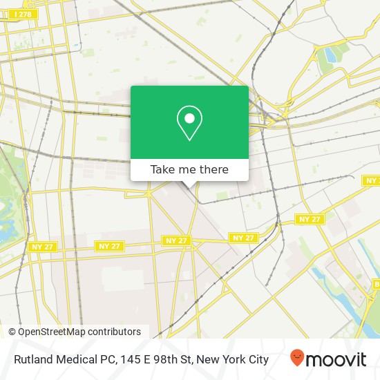 Rutland Medical PC, 145 E 98th St map