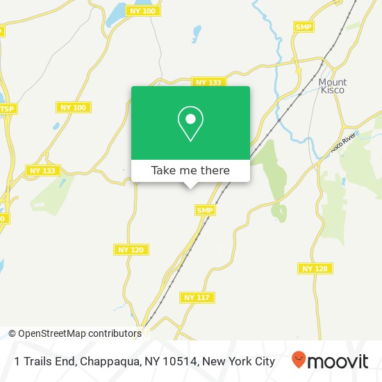 Mapa de 1 Trails End, Chappaqua, NY 10514