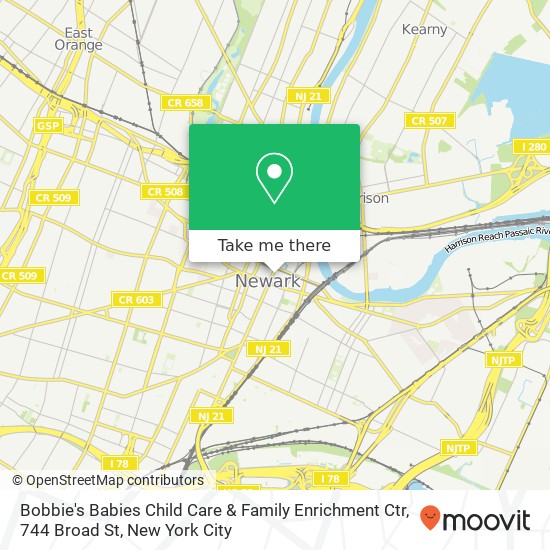 Mapa de Bobbie's Babies Child Care & Family Enrichment Ctr, 744 Broad St
