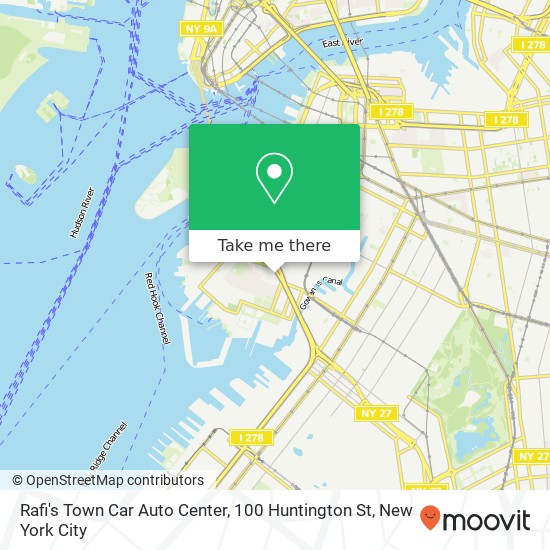 Mapa de Rafi's Town Car Auto Center, 100 Huntington St