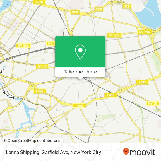 Lanna Shipping, Garfield Ave map