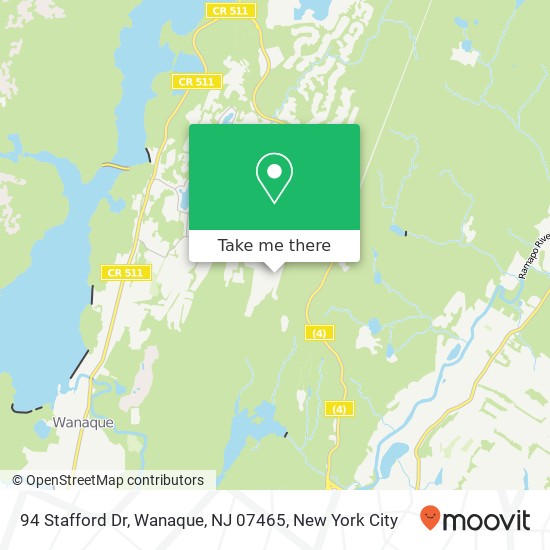 Mapa de 94 Stafford Dr, Wanaque, NJ 07465