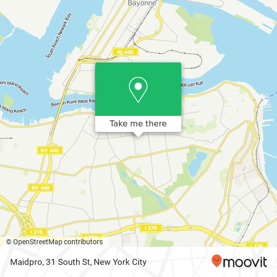 Mapa de Maidpro, 31 South St
