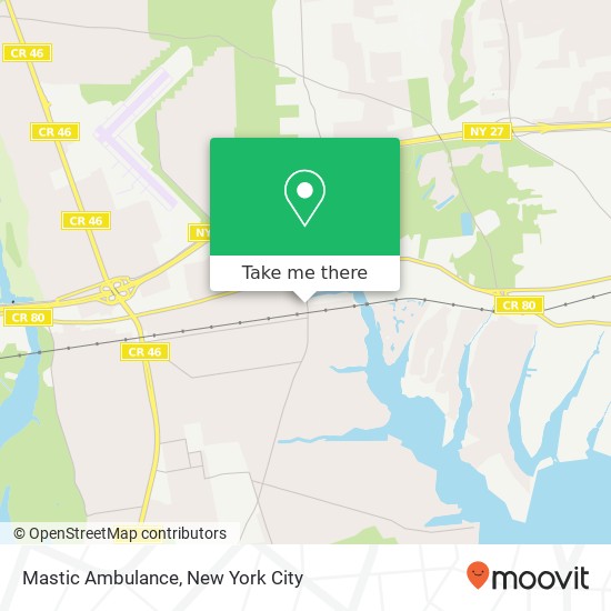 Mastic Ambulance map