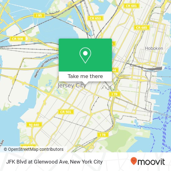 Mapa de JFK Blvd at Glenwood Ave