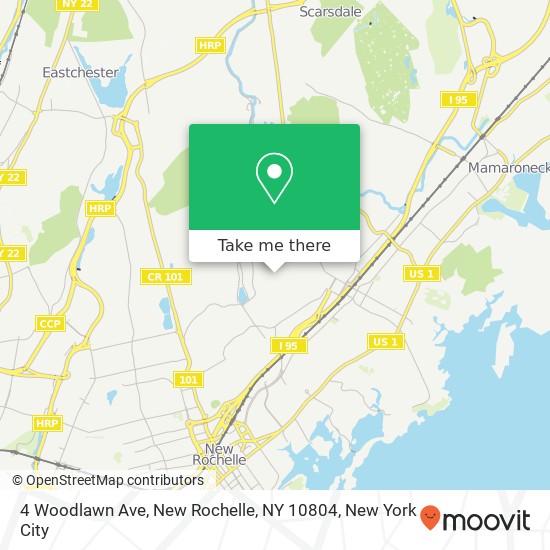 4 Woodlawn Ave, New Rochelle, NY 10804 map