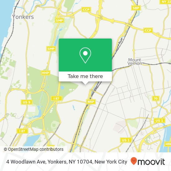 4 Woodlawn Ave, Yonkers, NY 10704 map