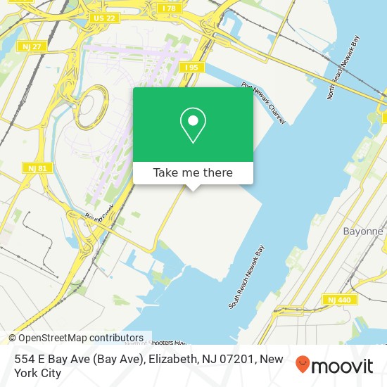 554 E Bay Ave (Bay Ave), Elizabeth, NJ 07201 map