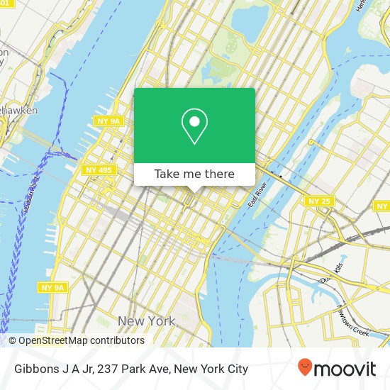Gibbons J A Jr, 237 Park Ave map