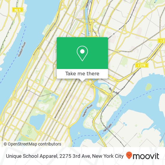 Mapa de Unique School Apparel, 2275 3rd Ave