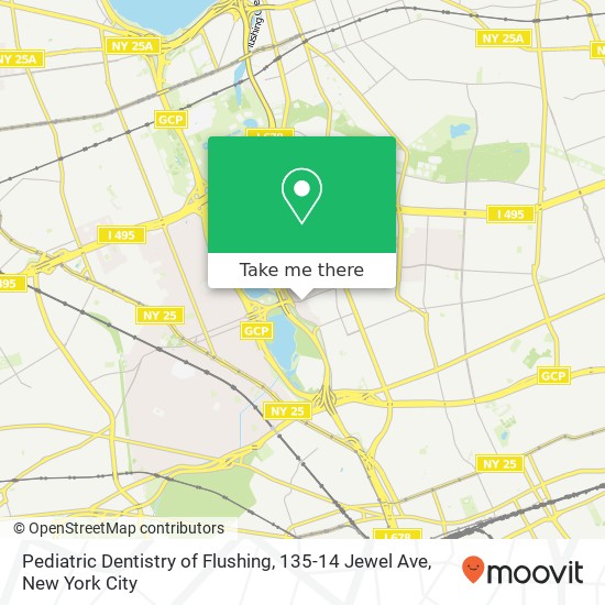 Mapa de Pediatric Dentistry of Flushing, 135-14 Jewel Ave