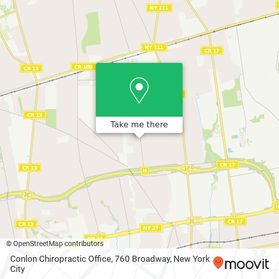 Mapa de Conlon Chiropractic Office, 760 Broadway