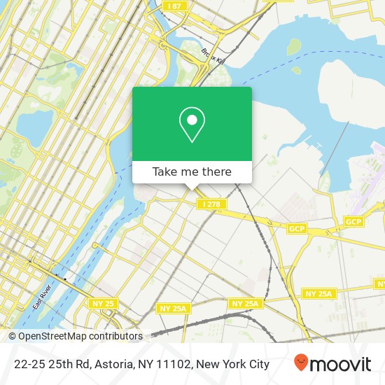 Mapa de 22-25 25th Rd, Astoria, NY 11102