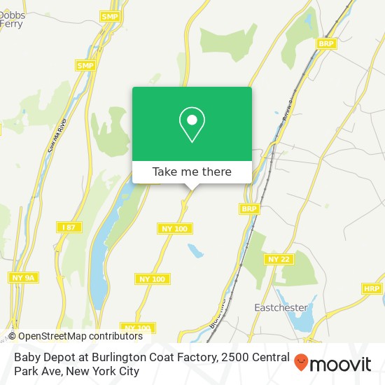 Baby Depot at Burlington Coat Factory, 2500 Central Park Ave map