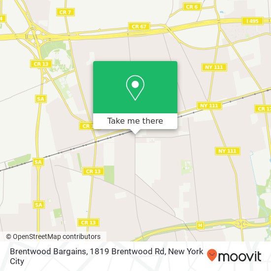 Mapa de Brentwood Bargains, 1819 Brentwood Rd