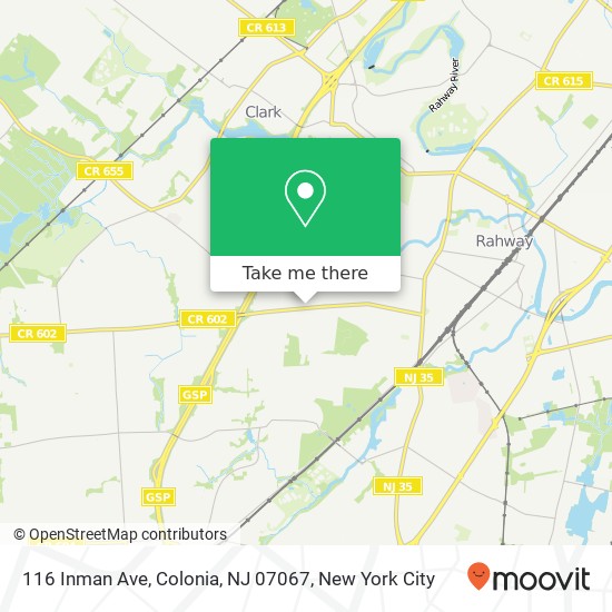 116 Inman Ave, Colonia, NJ 07067 map
