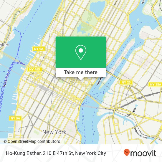 Mapa de Ho-Kung Esther, 210 E 47th St