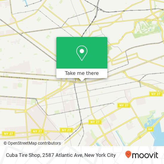 Cuba Tire Shop, 2587 Atlantic Ave map