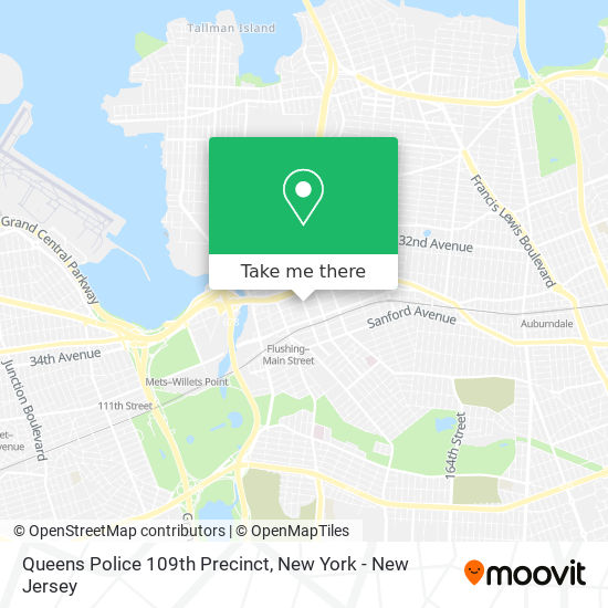 Mapa de Queens Police 109th Precinct