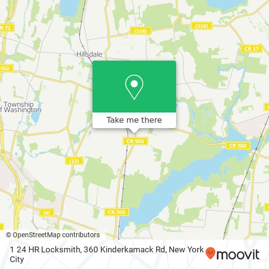 1 24 HR Locksmith, 360 Kinderkamack Rd map