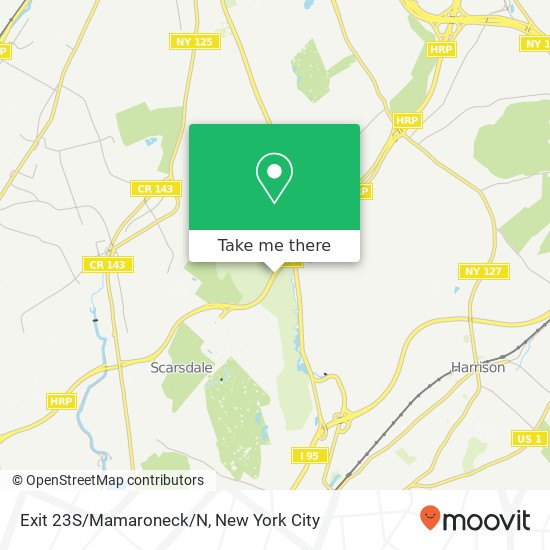 Mapa de Exit 23S/Mamaroneck/N