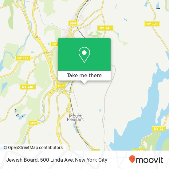 Mapa de Jewish Board, 500 Linda Ave