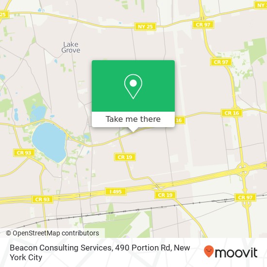 Mapa de Beacon Consulting Services, 490 Portion Rd