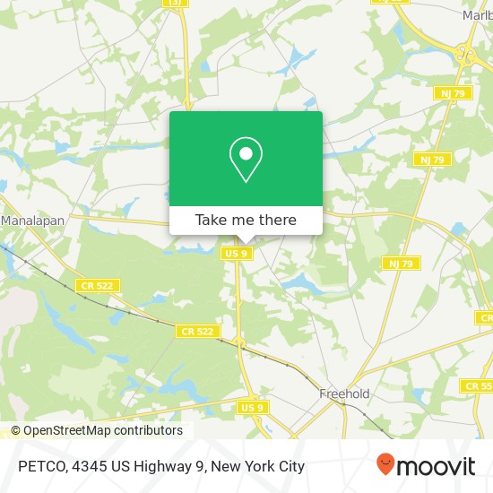 Mapa de PETCO, 4345 US Highway 9