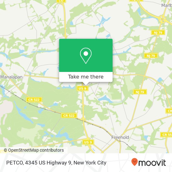 PETCO, 4345 US Highway 9 map