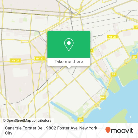 Mapa de Canarsie Forster Deli, 9802 Foster Ave