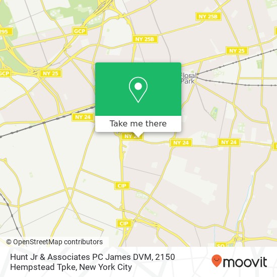 Hunt Jr & Associates PC James DVM, 2150 Hempstead Tpke map