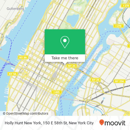 Mapa de Holly Hunt New York, 150 E 58th St