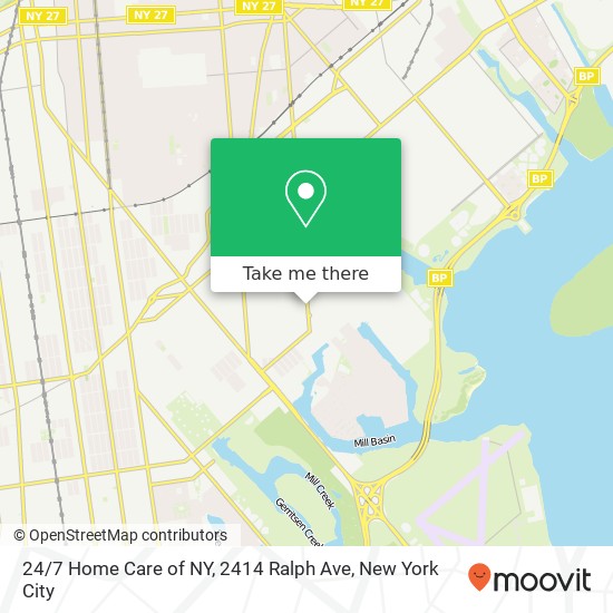 Mapa de 24 / 7 Home Care of NY, 2414 Ralph Ave