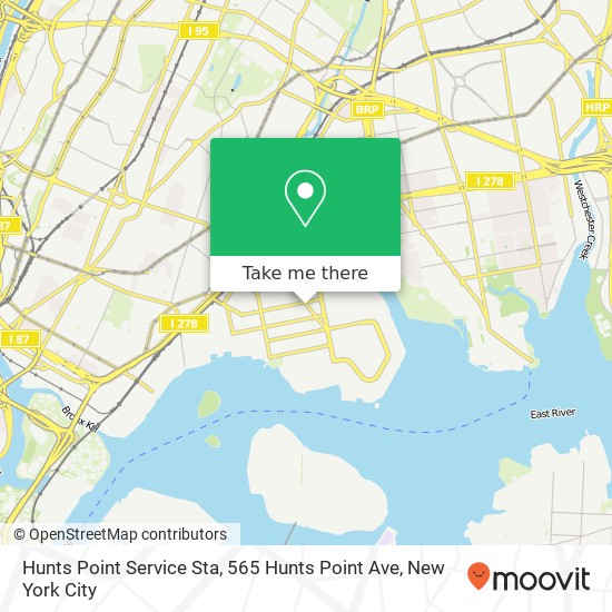 Hunts Point Service Sta, 565 Hunts Point Ave map