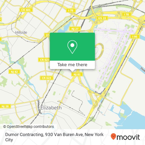 Mapa de Dumor Contracting, 930 Van Buren Ave